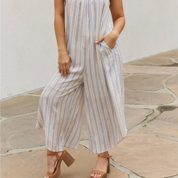 Pacific Beach Stripe Asymmetrical Cover up Jumpsuit XL - Picture 14 of 14